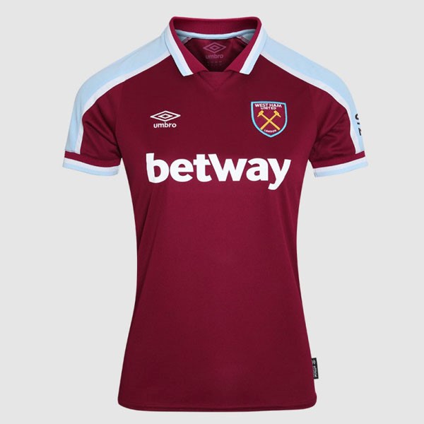 Camiseta West Ham United Primera equipo Mujer 2021-22